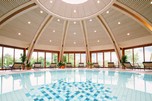 Indoor pool with dome-shaped roof