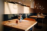 Tables in the hotel restaurant