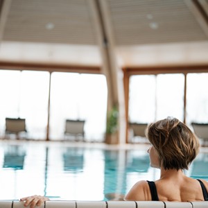 Woman in the indoor pool