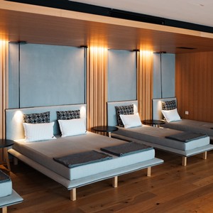 Beds in the relaxation room