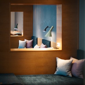 Upholstered seating area