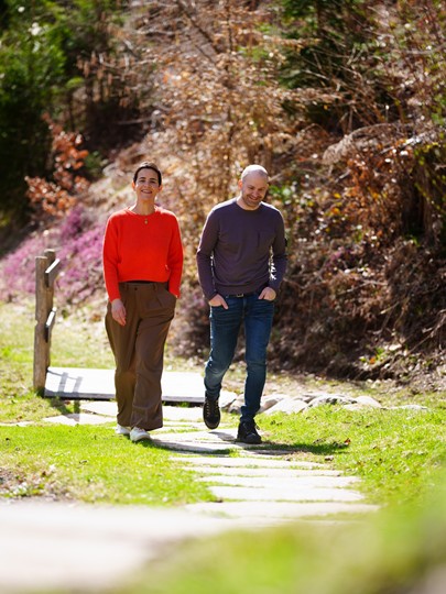 We always focus on conscious action for people and nature Marianne and Christian Daberer take a walk in the garden