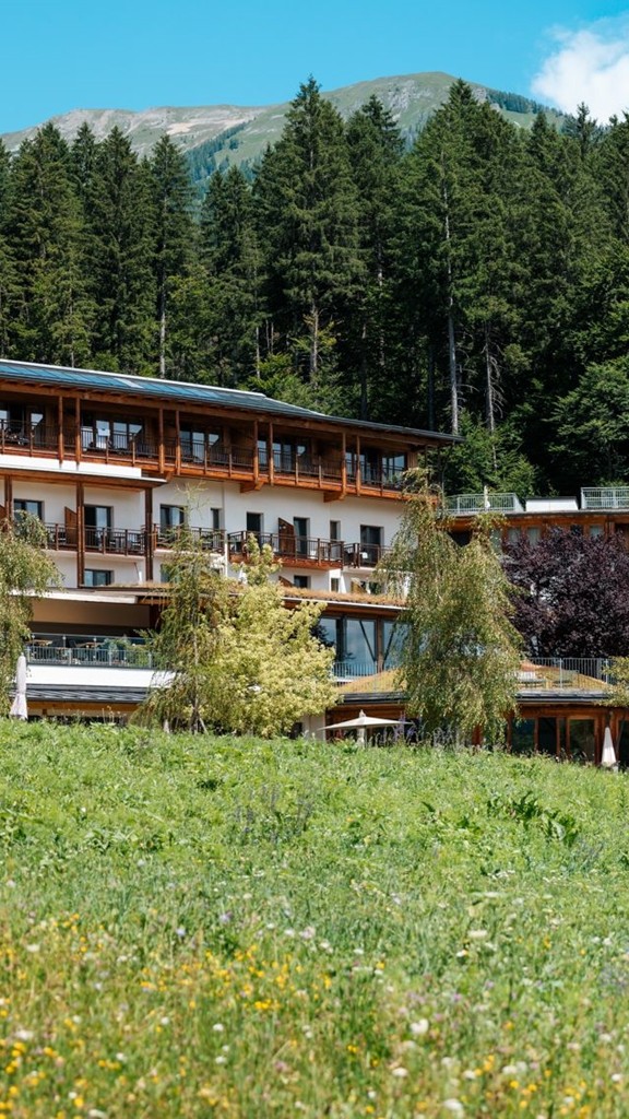 Außenansicht des Biohotel Daberer.