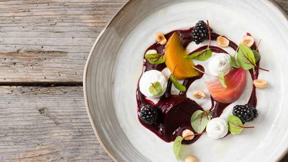 Artfully arranged organic dish