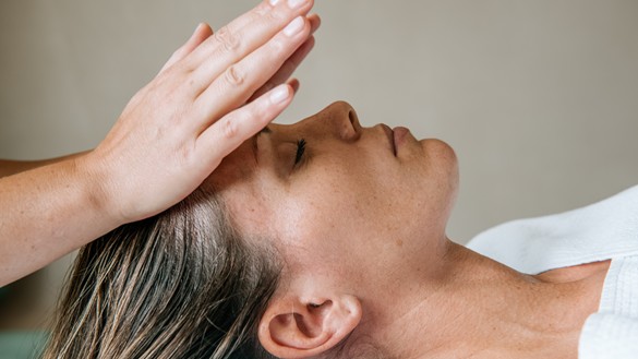Special treatments according to your needs Hands massaging a woman's head
